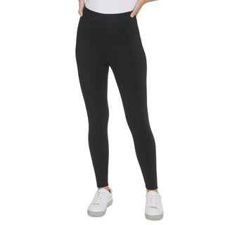 Calvin Klein Jeans Womens Full-Length Pintuck-Se Black XS